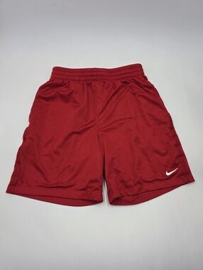 Nike boys' red mesh shorts size L